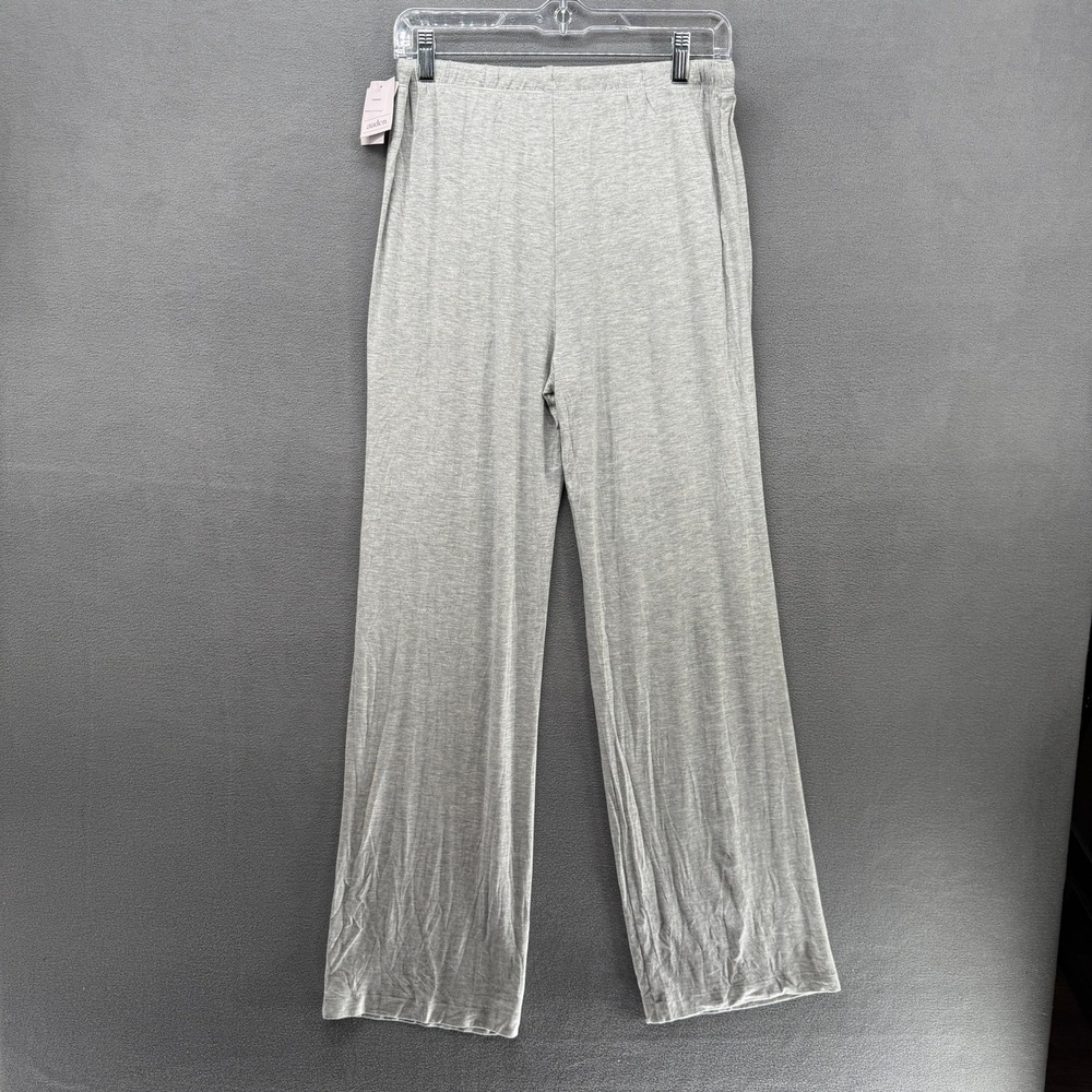 Auden Cloud Knit Pajama Pants Womens Medium Heather Grey Wide Leg Sleepwear NEW